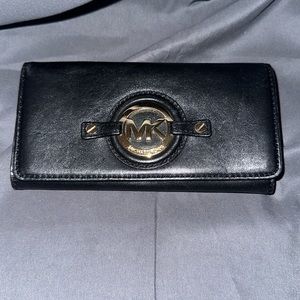 Black and gold wallet